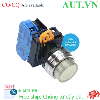 Ảnh của Nút nhấn nhả có đèn IDEC YW4L-M2E10Q4W 24VAC/DC D22 1NO (Trắng)