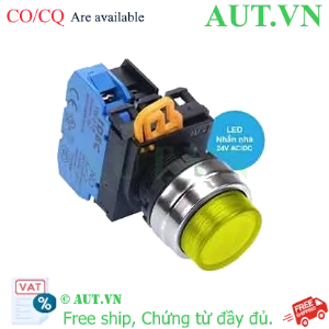 Ảnh của Nút nhấn nhả có đèn IDEC YW4L-M2E10Q4Y 24VAC/DC D22 1NO (Vàng)