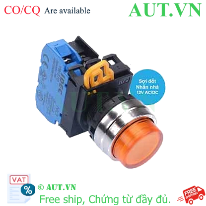 Ảnh của Nút nhấn nhả có đèn IDEC YW4L-M2E10Q6A 12VAC/DC D22 1NO (Hổ phách)