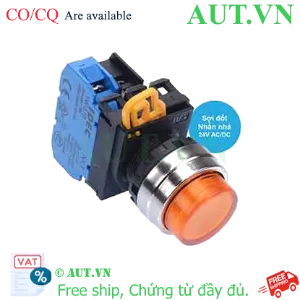 Ảnh của Nút nhấn nhả có đèn IDEC YW4L-M2E10Q7A 24VAC/DC D22 1NO (Hổ phách)