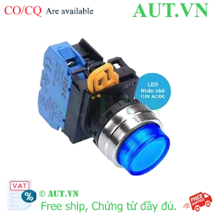 Ảnh của Nút nhấn nhả có đèn IDEC YW4L-M2E10QHS 110VAC D22 1NO (Xanh)