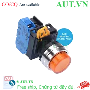 Ảnh của Nút nhấn nhả có đèn IDEC YW4L-M2E10QM3A 220VAC D22 1NO (Hổ phách)