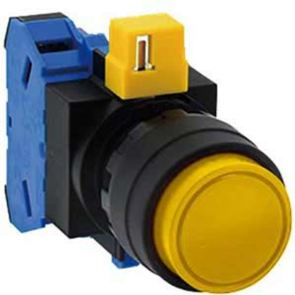 Ảnh của Nút nhấn nhả không đèn IDEC HW1B-M210Y-MAU D22 1NO (Vàng)