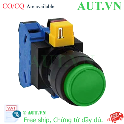 Ảnh của Nút nhấn nhả không đèn IDEC HW1B-M211G-MAU D22 1NO+1NC (Xanh)