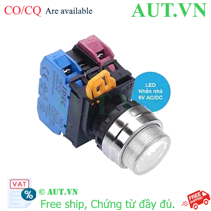 Ảnh của Nút nhấn nhả có đèn IDEC YW4L-M2E11Q2PW 6VAC/DC D22 1NO+1NC (Trắng)