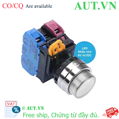 Ảnh của Nút nhấn nhả có đèn IDEC YW4L-M2E11Q2W 6VAC/DC D22 1NO+1NC (Trắng)
