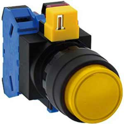 Ảnh của Nút nhấn nhả không đèn IDEC HW1B-M211Y D22 1NO+1NC (Vàng)