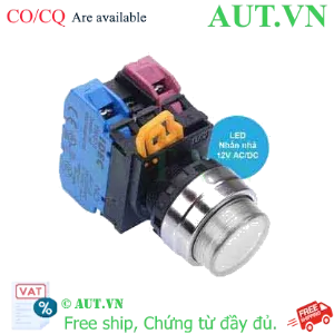 Ảnh của Nút nhấn nhả có đèn IDEC YW4L-M2E11Q3W 12VAC/DC D22 1NO+1NC (Trắng)