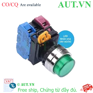 Ảnh của Nút nhấn nhả có đèn IDEC YW4L-M2E11Q4G 24VAC/DC D22 1NO+1NC (Xanh)