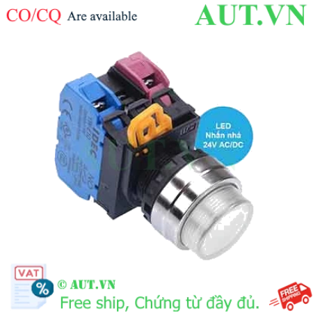 Ảnh của Nút nhấn nhả có đèn IDEC YW4L-M2E11Q4PW 24VAC/DC D22 1NO+1NC (Trắng)