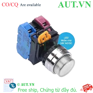 Ảnh của Nút nhấn nhả có đèn IDEC YW4L-M2E11Q4W 24VAC/DC D22 1NO+1NC (Trắng)
