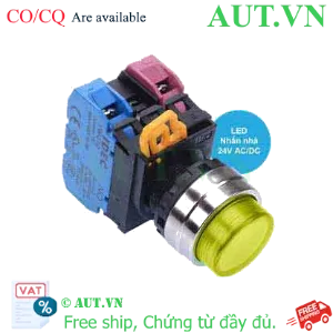 Ảnh của Nút nhấn nhả có đèn IDEC YW4L-M2E11Q4Y 24VAC/DC D22 1NO+1NC (Vàng)