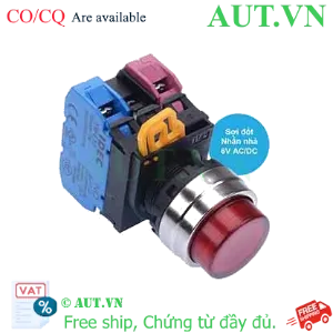 Ảnh của Nút nhấn nhả có đèn IDEC YW4L-M2E11Q5R 6VAC/DC D22 1NO+1NC (Đỏ)