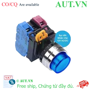 Ảnh của Nút nhấn nhả có đèn IDEC YW4L-M2E11Q6S 12VAC/DC D22 1NO+1NC (Xanh)