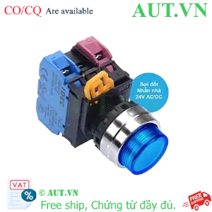 Ảnh của Nút nhấn nhả có đèn IDEC YW4L-M2E11Q7S 24VAC/DC D22 1NO+1NC (Xanh)