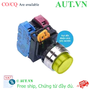 Ảnh của Nút nhấn nhả có đèn IDEC YW4L-M2E11Q7Y 24VAC/DC D22 1NO+1NC (Vàng)
