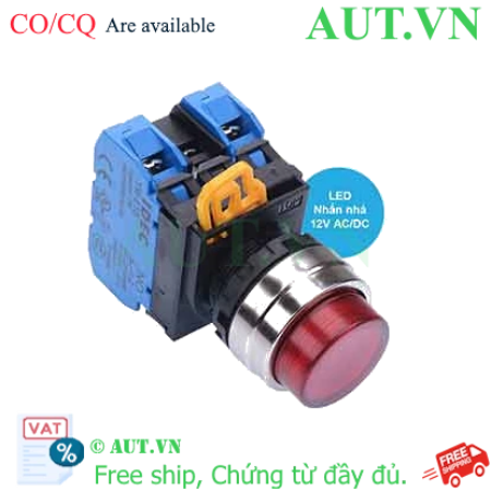 Ảnh của Nút nhấn nhả có đèn IDEC YW4L-M2E20Q3G 12VAC/DC D22 2NO (Xanh)