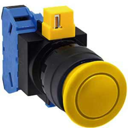 Ảnh của Nút nhấn nhả không đèn IDEC HW1B-M310Y-MAU D22 1NO (Vàng)