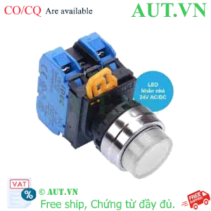 Ảnh của Nút nhấn nhả có đèn IDEC YW4L-M2E20Q4PW 24VAC/DC D22 2NO (Trắng)