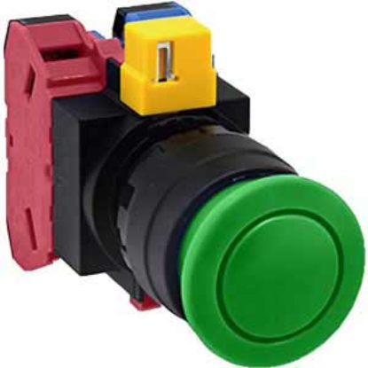 Ảnh của Nút nhấn nhả không đèn IDEC HW1B-M311G-MAU D22 1NO+1NC (Xanh)