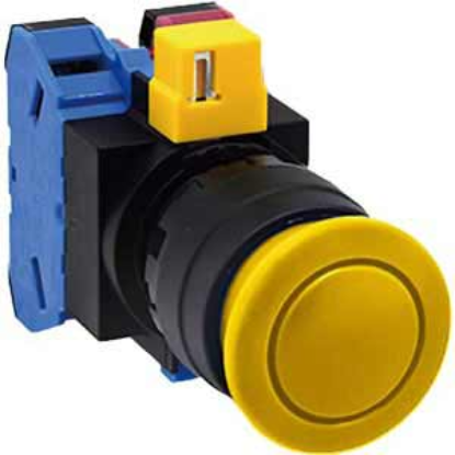 Ảnh của Nút nhấn nhả không đèn IDEC HW1B-M311Y D22 1NO+1NC (Vàng)