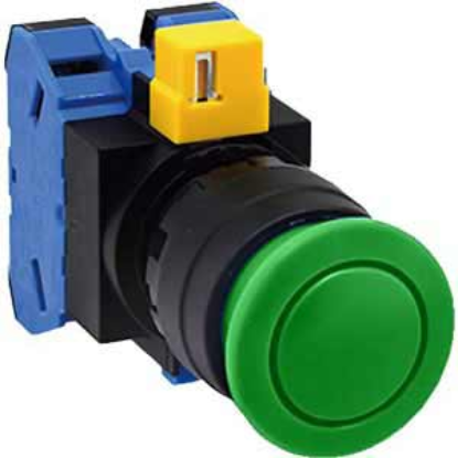 Ảnh của Nút nhấn nhả không đèn IDEC HW1B-M320G-MAU D22 2NO (Xanh)