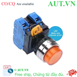Ảnh của Nút nhấn nhả có đèn IDEC YW4L-M2E20QM3A 220VAC D22 2NO (Hổ phách)