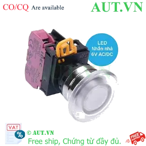 Ảnh của Nút nhấn nhả có đèn IDEC YW4L-M4E01Q2PW 6VAC/DC D22 1NC (Trắng)