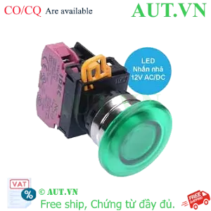 Ảnh của Nút nhấn nhả có đèn IDEC YW4L-M4E01Q3G 12VAC/DC D22 1NC (Xanh)