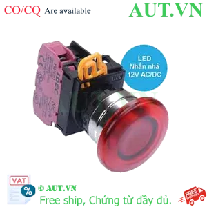 Ảnh của Nút nhấn nhả có đèn IDEC YW4L-M4E01Q3R 12VAC/DC D22 1NC (Đỏ)