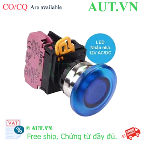 Ảnh của Nút nhấn nhả có đèn IDEC YW4L-M4E01Q3S 12VAC/DC D22 1NC (Xanh)