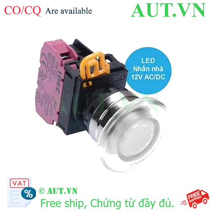 Ảnh của Nút nhấn nhả có đèn IDEC YW4L-M4E01Q3W 12VAC/DC D22 1NC (Trắng)