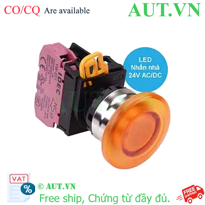 Ảnh của Nút nhấn nhả có đèn IDEC YW4L-M4E01Q4A 24VAC/DC D22 1NC (Hổ phách)