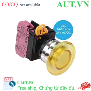 Ảnh của Nút nhấn nhả có đèn IDEC YW4L-M4E01Q4Y 24VAC/DC D22 1NC (Vàng)
