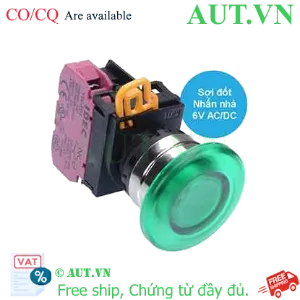 Ảnh của Nút nhấn nhả có đèn IDEC YW4L-M4E01Q5G 6VAC/DC D22 1NC (Xanh)
