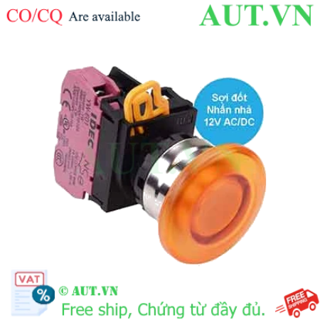 Ảnh của Nút nhấn nhả có đèn IDEC YW4L-M4E01Q6A 12VAC/DC D22 1NC (Hổ phách)