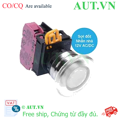 Ảnh của Nút nhấn nhả có đèn IDEC YW4L-M4E01Q6W 12VAC/DC D22 1NC (Trắng)