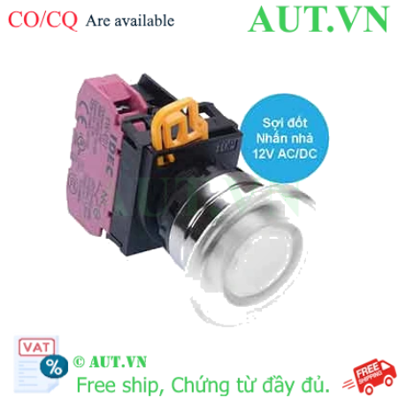 Ảnh của Nút nhấn nhả có đèn IDEC YW4L-M4E01Q6W 12VAC/DC D22 1NC (Trắng)