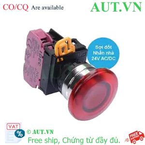 Ảnh của Nút nhấn nhả có đèn IDEC YW4L-M4E01Q7R 24VAC/DC D22 1NC (Đỏ)
