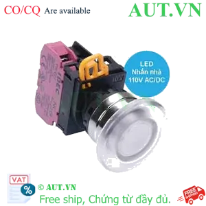 Ảnh của Nút nhấn nhả có đèn IDEC YW4L-M4E01QHPW 110VAC D22 1NC (Trắng)
