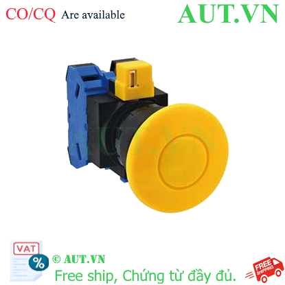 Ảnh của Nút nhấn nhả không đèn IDEC HW1B-M411Y D22 1NO+1NC (Vàng)