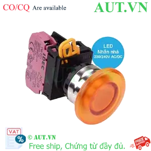 Ảnh của Nút nhấn nhả có đèn IDEC YW4L-M4E01QM3A 220VAC D22 1NC (Hổ phách)