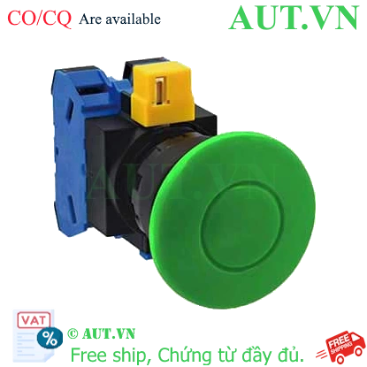 Ảnh của Nút nhấn nhả không đèn IDEC HW1B-M420G-MAU D22 2NO (Xanh)