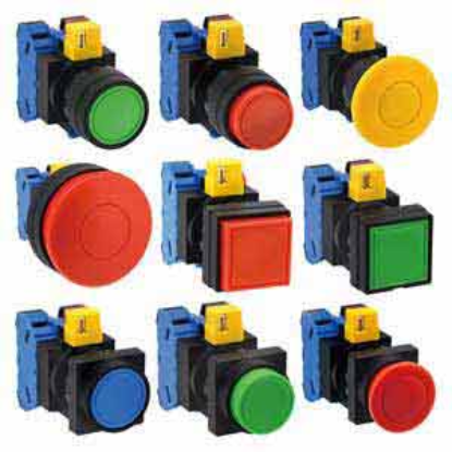 Ảnh của Nút nhấn nhả không đèn IDEC HW1B-M422Y D22 2NO+2NC (Vàng)