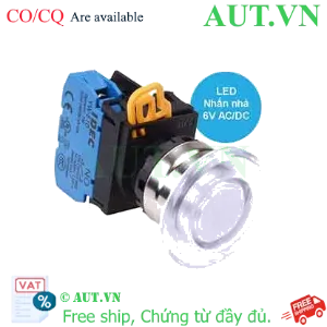 Ảnh của Nút nhấn nhả có đèn IDEC YW4L-M4E10Q2PW 6VAC/DC D22 1NO (Trắng)