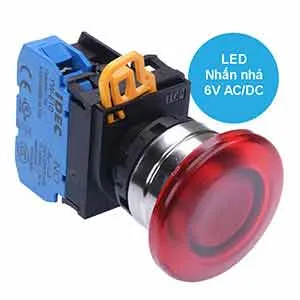 Ảnh của Nút nhấn nhả có đèn IDEC YW4L-M4E10Q2R 6VAC/DC D22 1NO (Đỏ)