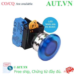 Ảnh của Nút nhấn nhả có đèn IDEC YW4L-M4E10Q2S 6VAC/DC D22 1NO (Xanh)