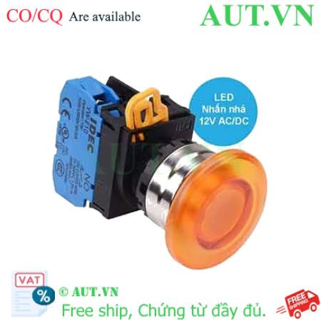 Ảnh của Nút nhấn nhả có đèn IDEC YW4L-M4E10Q3A 12VAC/DC D22 1NO (Hổ phách)