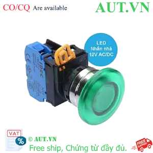 Ảnh của Nút nhấn nhả có đèn IDEC YW4L-M4E10Q3G 12VAC/DC D22 1NO (Xanh)