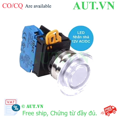Ảnh của Nút nhấn nhả có đèn IDEC YW4L-M4E10Q3PW 12VAC/DC D22 1NO (Trắng)